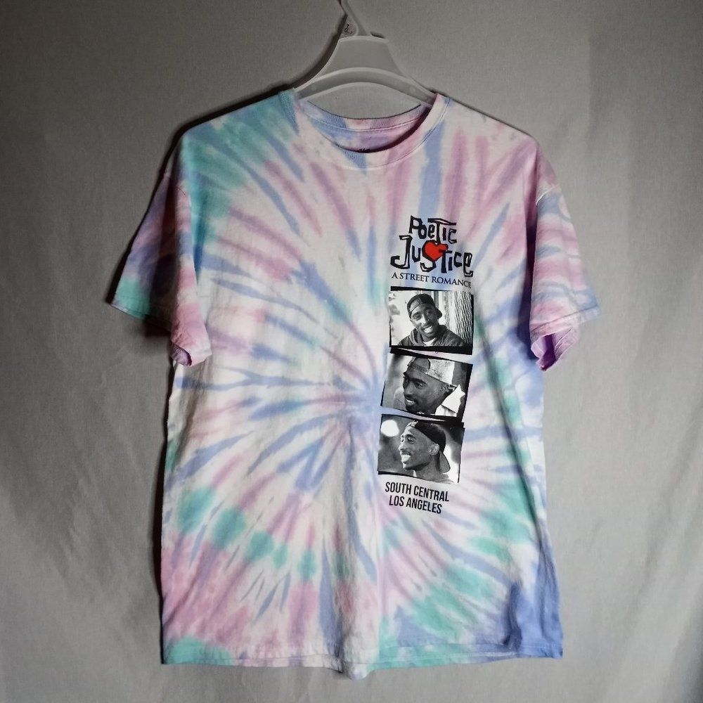 Tupac Poetic Justice T-Shirt Unisex XL Tie Dye Short Sleeve HipHop Streetwear